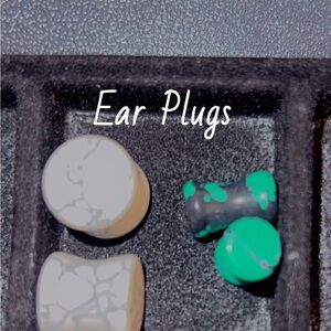 Marble and Green Ear Plugs